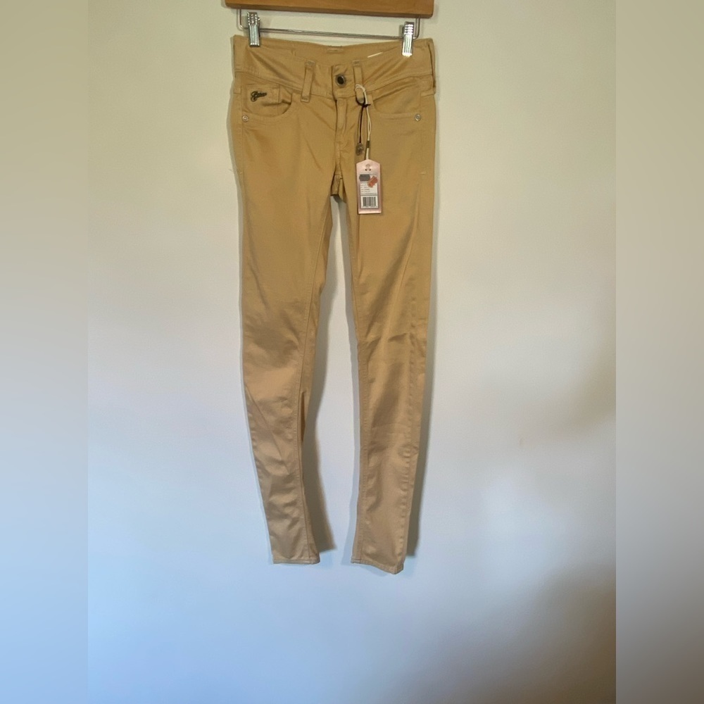 G star Raw-LYNN MID WAIST SKINNY JEANS caramel Color